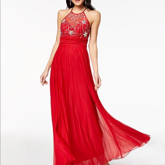 Elegant red long dress - Picture 3 of 4